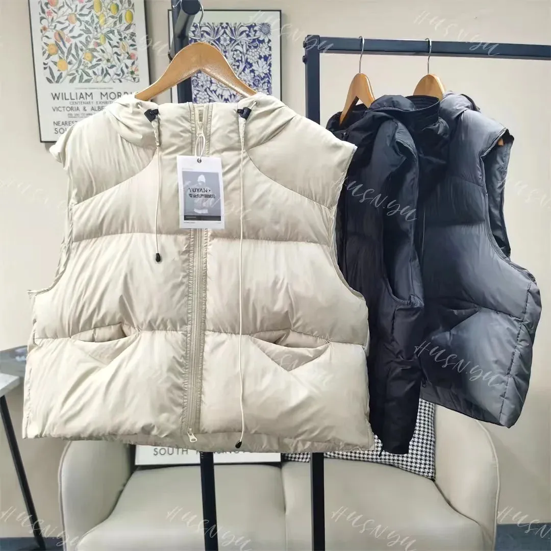 Amozae-Autumn Casual Outfits Amozae-Puff Fluffy Vest 90 Women's Light Warm Goose Down Vest
