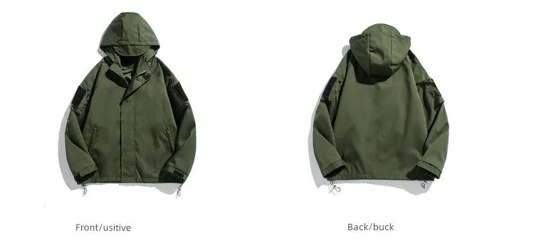 Boyue Spring Spring Autumn Leisure Velcro Hooded Jacket Men's Fashion New New Arrival Jacket Japanese Style Handsome